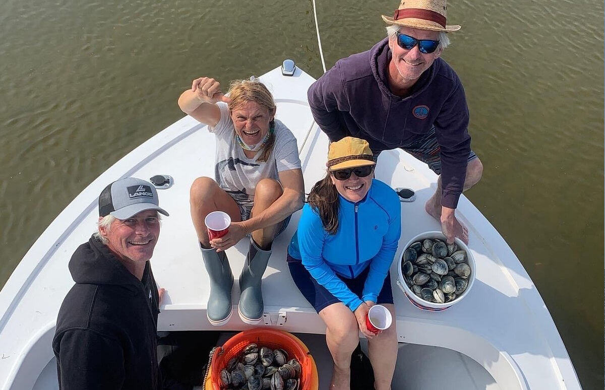 Family group does some clamming and has good success.