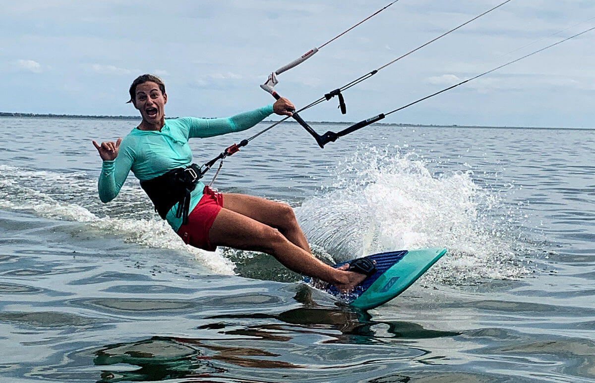 Kite Boarding on Pamlico Sound out of Scotch Bonnet Marina.